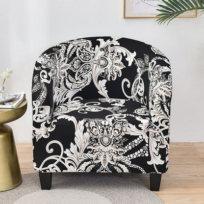 Printed Stretch Club Chair Slipcover Sofa Cover