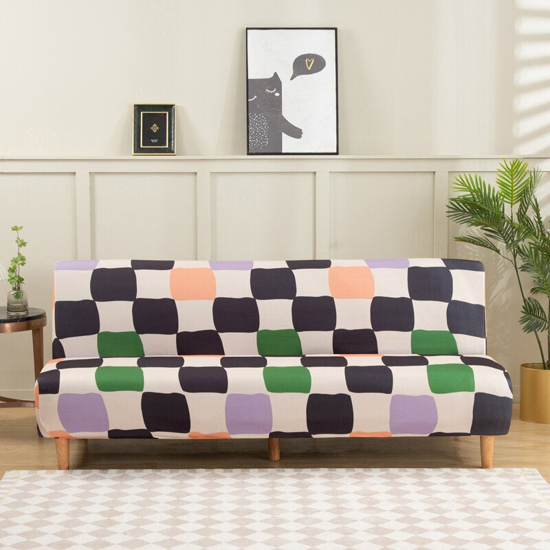 Big Elastic Armless Sofa Bed Cover