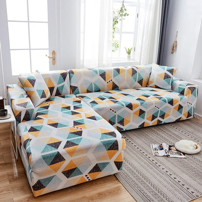 Elastic Plaid Sofa Corner Covers For Living Room