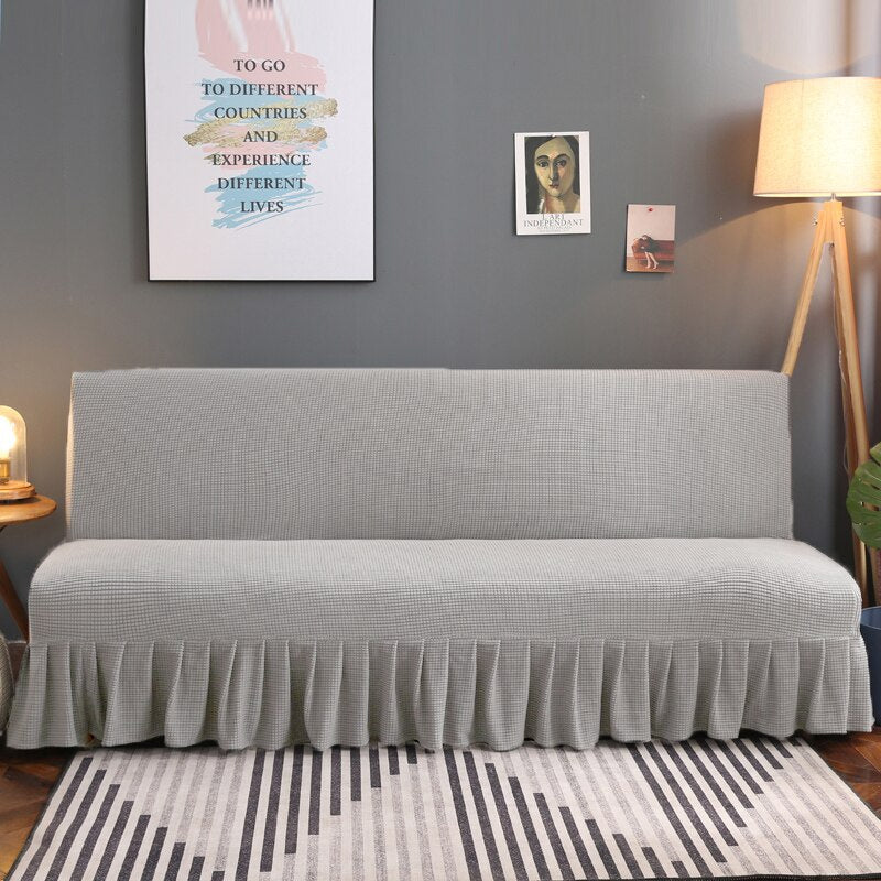 Frill Armless Sofa Bed Cover