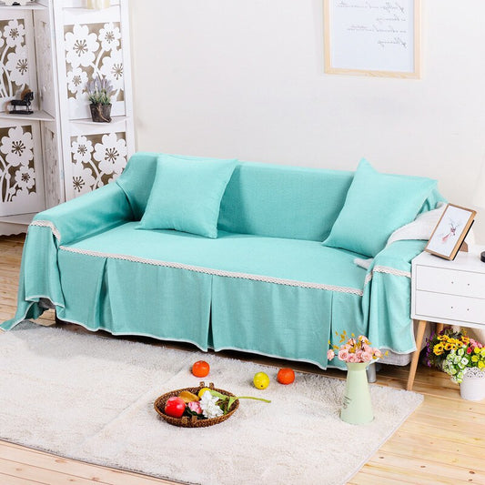 Solid Color Sofa Towel Sofa Cover Set