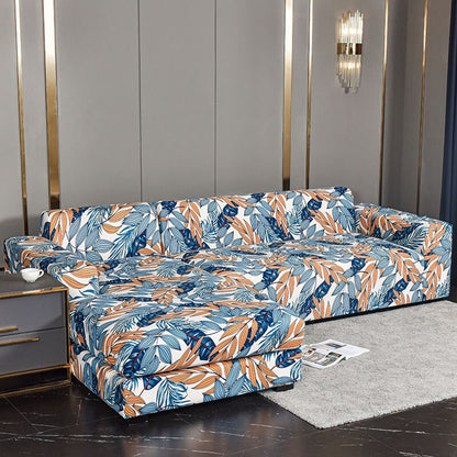 Square Printed L-shape Sofa Covers