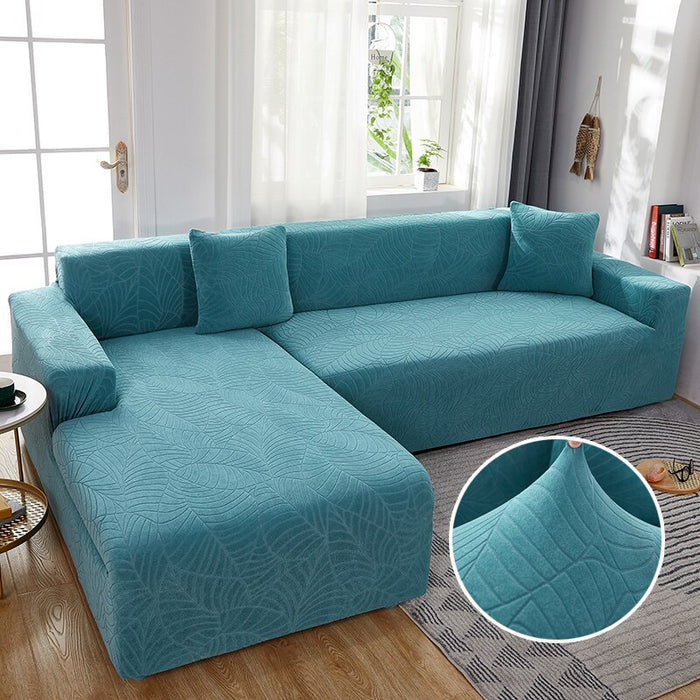 Solid Color Jacquard Elastic Sofa Cover
