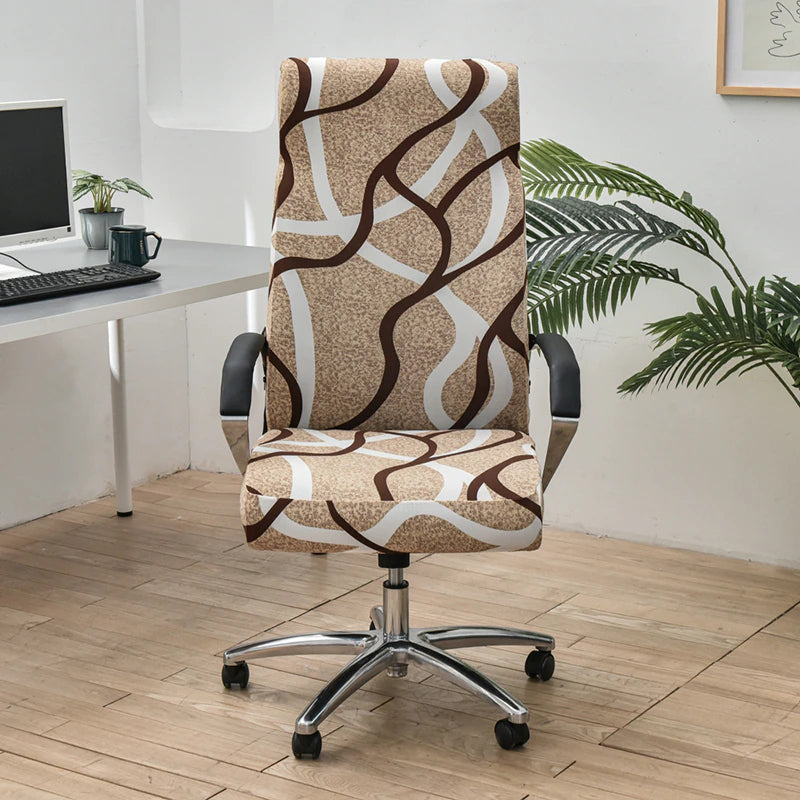 Rotating Stretch Office Chair Seat Slipcover