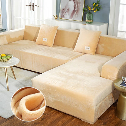 Velvet Fabric Plush Sofa Cover