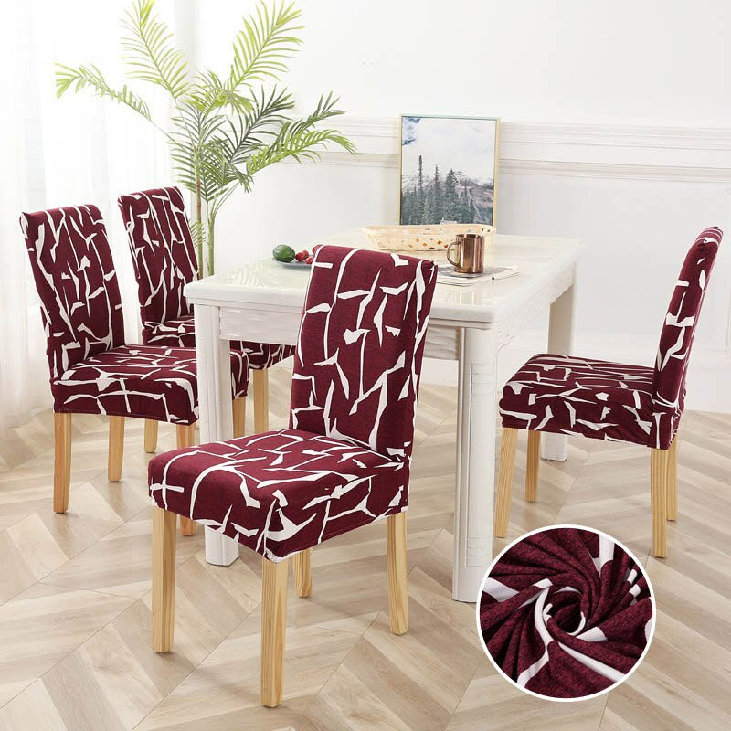 Printed Dining Elastic Chair Cover