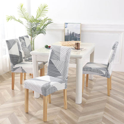 Printed Dining Elastic Chair Cover