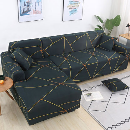 Elastic Plaid Sofa Corner Covers For Living Room