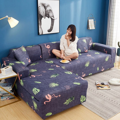 Square Printed Covers For L-Shaped Corner Sofa