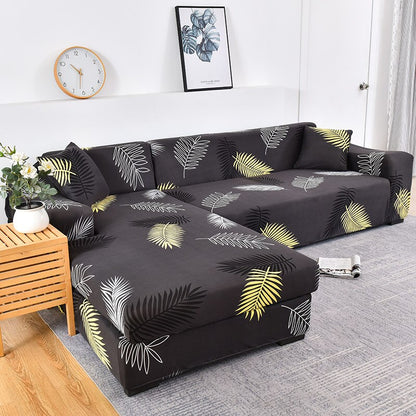 Square Printed L-shape Sofa Covers