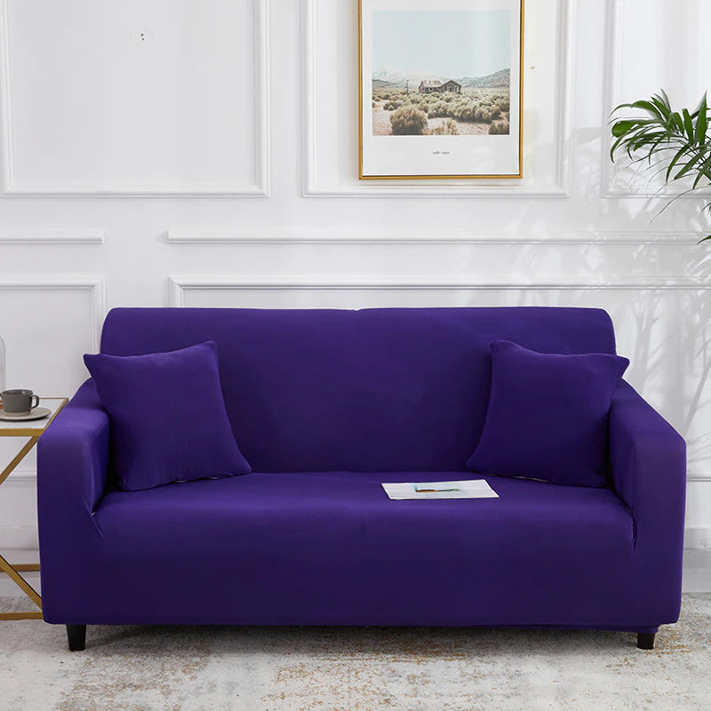 Elastic Plain Solid Sofa Cover