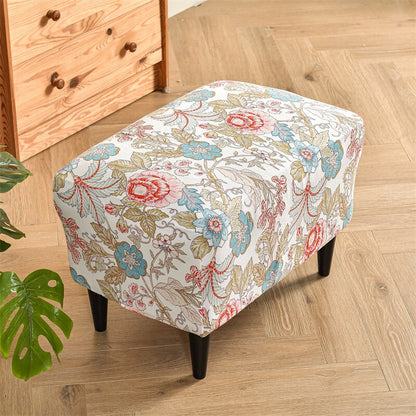 Soft Printed Footstool Cover