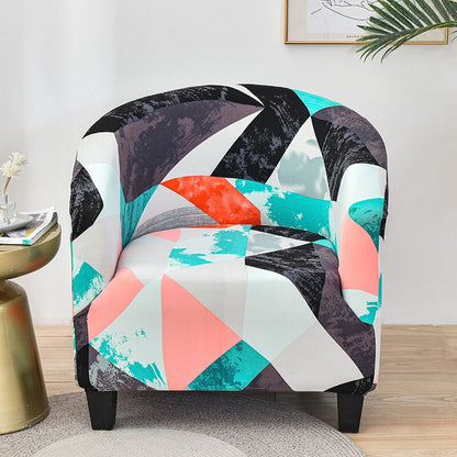 Printed Stretch Club Chair Slipcover Sofa Cover