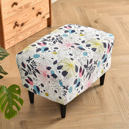 Soft Printed Footstool Cover