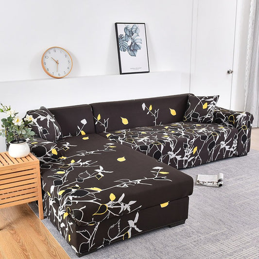 Printed L-shape Elastic Sofa Covers