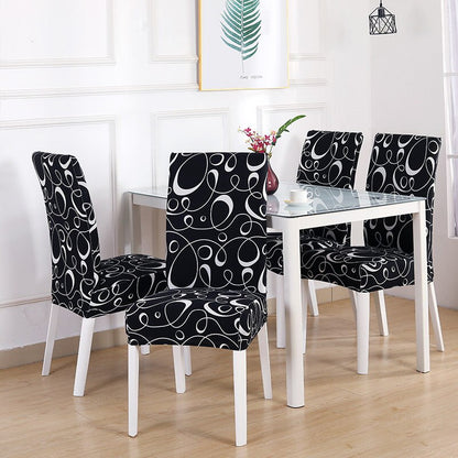 Printed Dining Elastic Chair Cover