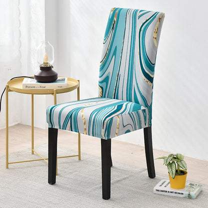 Printed Pattern Chair Cover For Dining Room