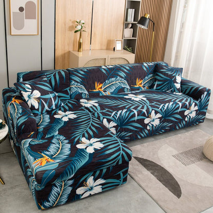 Printed L-shape Elastic Sofa Covers