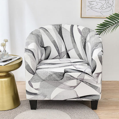 Printed Stretch Club Chair Slipcover Sofa Cover