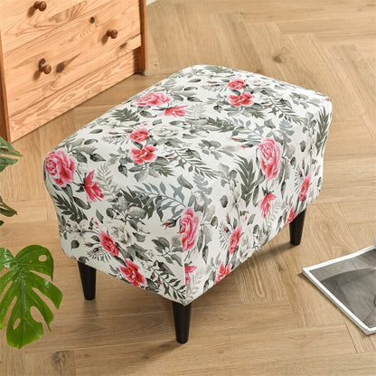 Soft Printed Footstool Cover