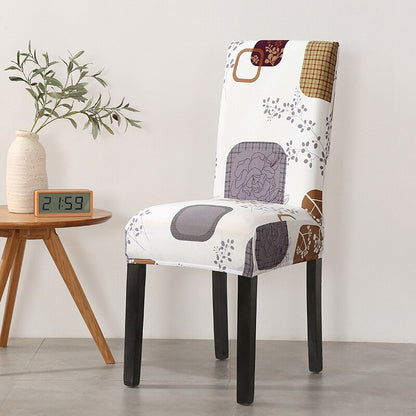 Elastic Printed Dining Chair Covers