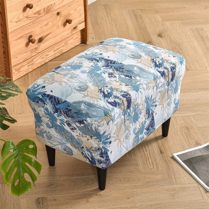 Soft Printed Footstool Cover