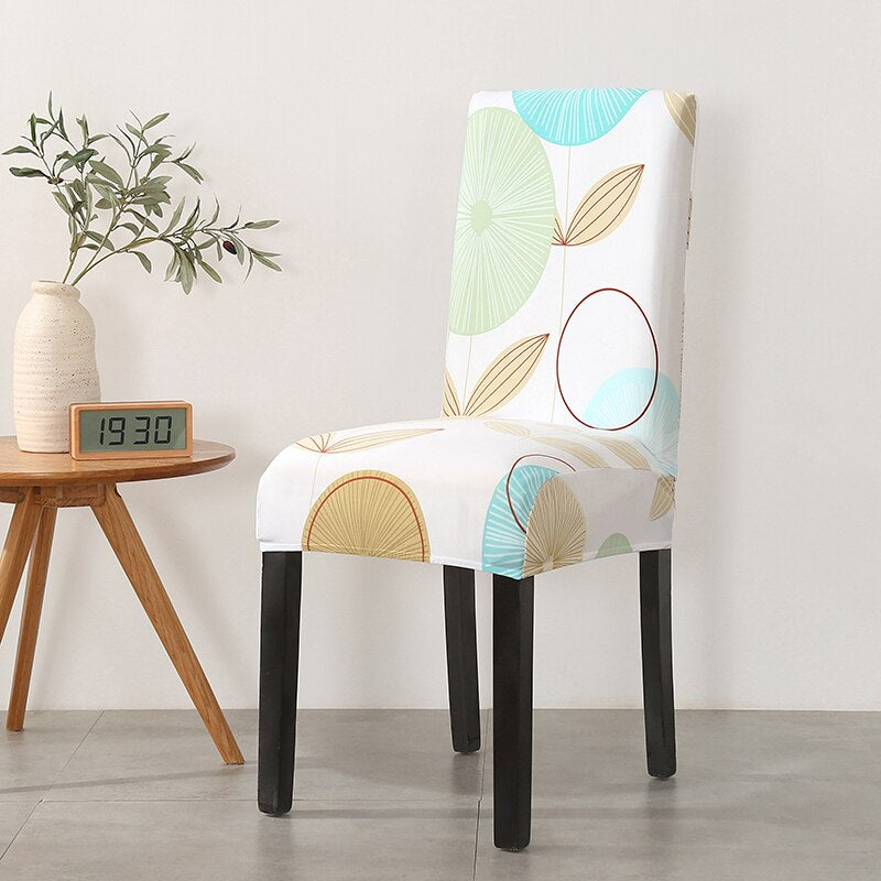 Elastic Printed Dining Chair Covers