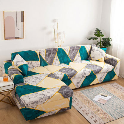 Square Printed Covers For L-Shaped Corner Sofa