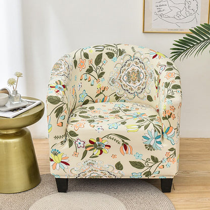 Printed Stretch Club Chair Slipcover Sofa Cover