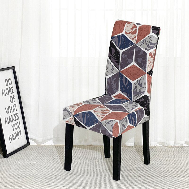 Printed Geometry Slipcover For Chair