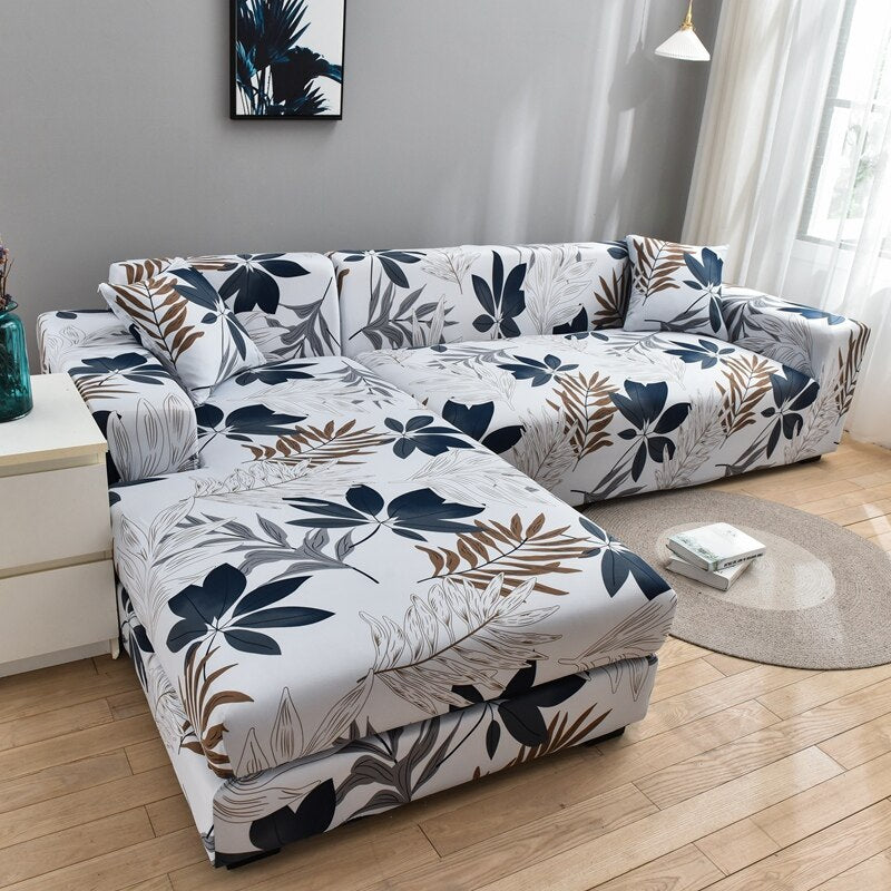 Printed L-shape Elastic Sofa Covers