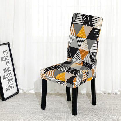 Printed Geometry Slipcover For Chair