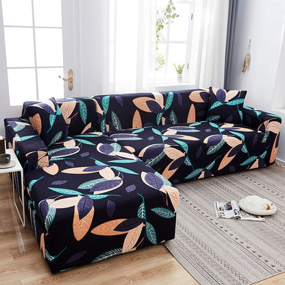 Printed L-shape Elastic Sofa Covers