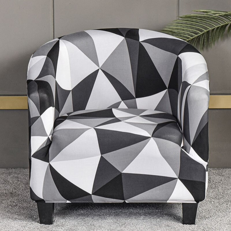 Printed Stretch Club Chair Slipcover Sofa Cover