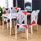 Geometry Printed Stretch Chair Cover For Dining Room