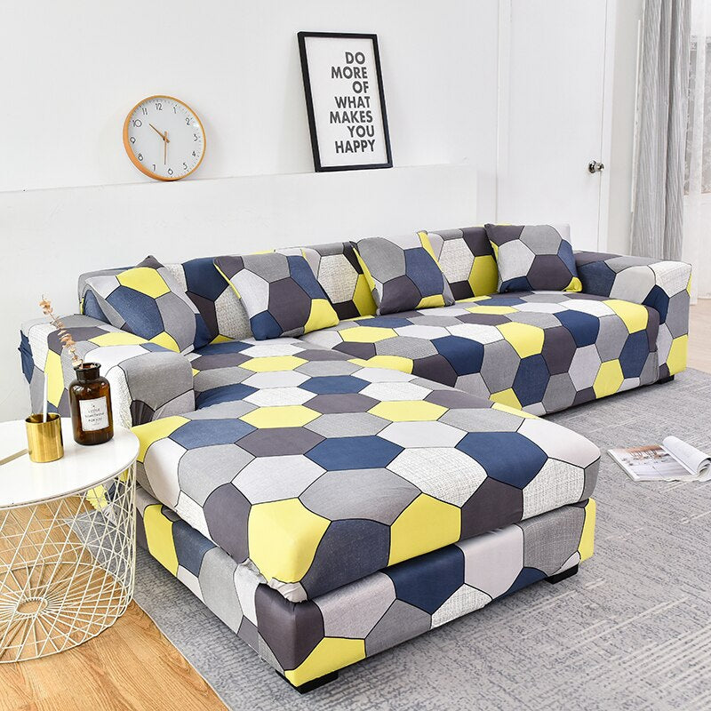 Elastic Plaid Sofa Covers for Living Room