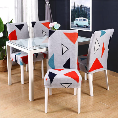 Printed Dining Elastic Chair Cover