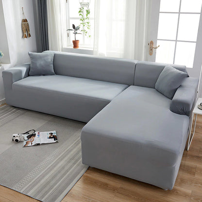 L-Style Plain Color Elastic Stretch Sofa Covers