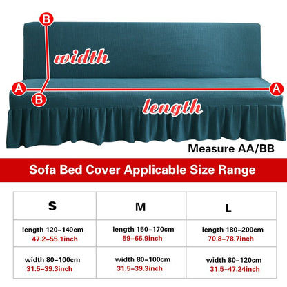 Frill Armless Sofa Bed Cover