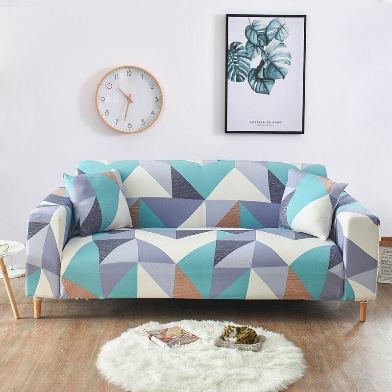 1/2/3/4 Seater Geometric Sofa Cover