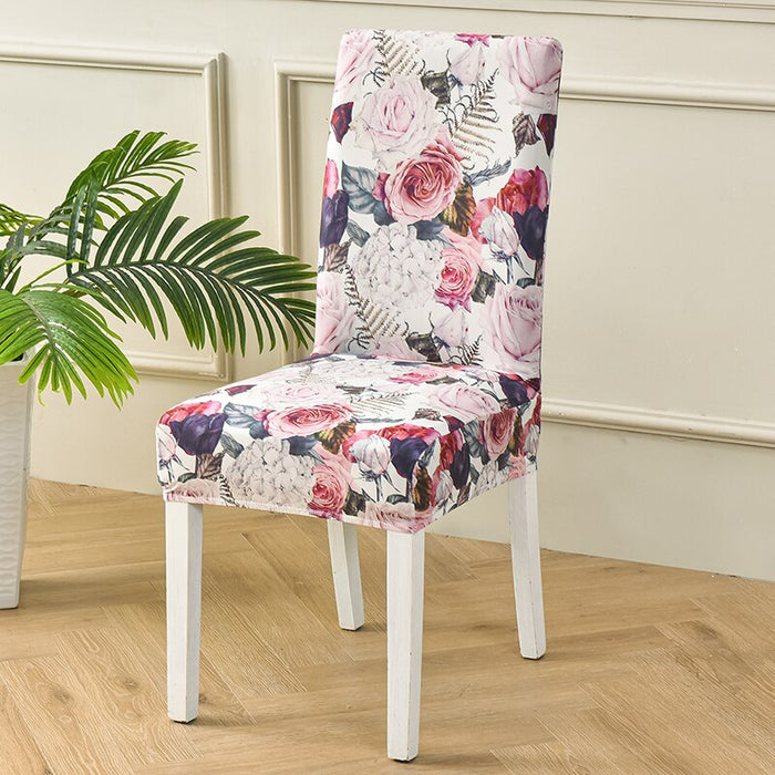 Elastic Printed Dining Chair Cover