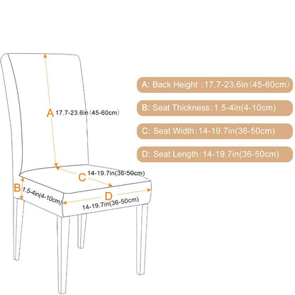 Printed Pattern Chair Cover For Dining Room