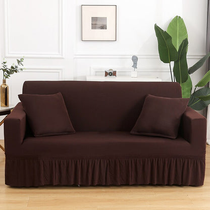 High Elastic Stretchable Cushion Couch Sofa Cover With Skirt