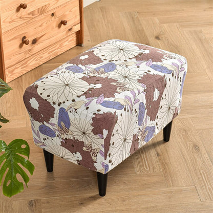 Soft Printed Footstool Cover