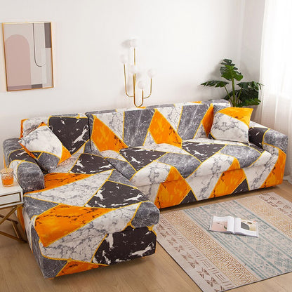 Square Printed Covers For L-Shaped Corner Sofa