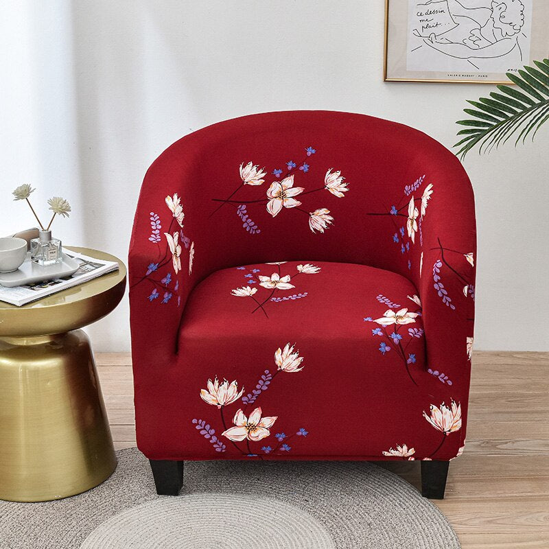 Printed Stretch Club Chair Slipcover Sofa Cover