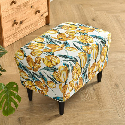 Soft Printed Footstool Cover