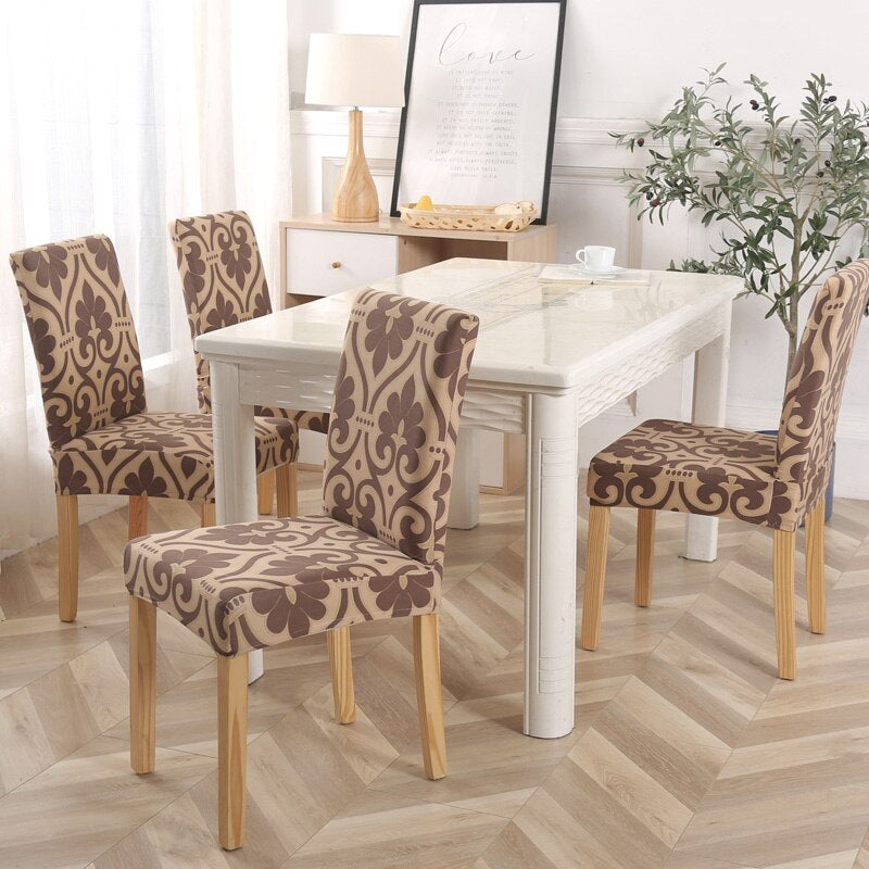Elastic Dining Chair Polyester Slipcovers