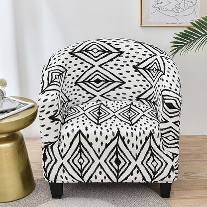 Printed Stretch Club Chair Slipcover Sofa Cover