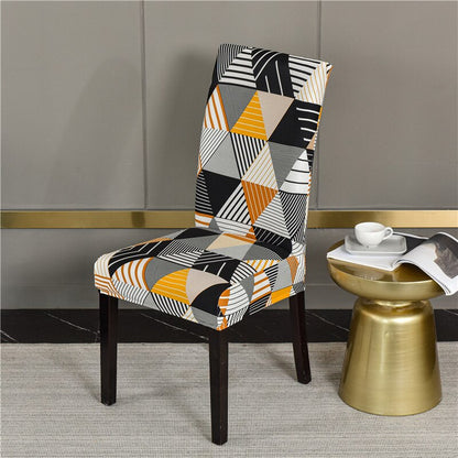 Printed Pattern Chair Cover For Dining Room